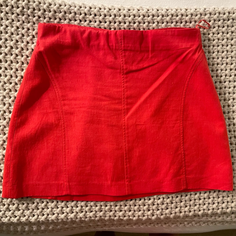 Zara red mini skirt